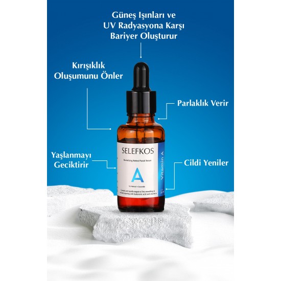 A Vitamin Serum, Onarıcı & Besleyici Retinol Serum (1% Retinol + Ceramide)30ML